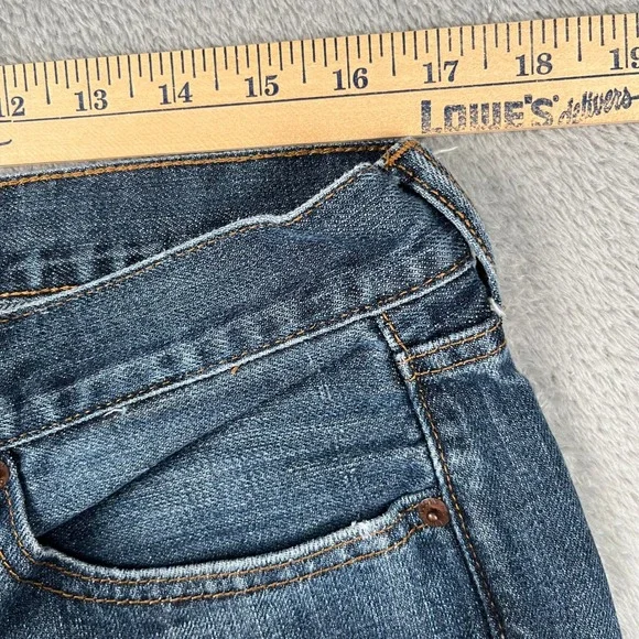 Lucky Brand Jeans Mens 36x27 181 Relaxed Straight Leg Short Inseam Dark Wash - Picture 7 of 12